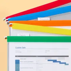 10ct Hanging File Folders Letter Size Multicolor - up&up&trade;: Plastic Filing, Polypropylene, Clear Cover, 12 Sheet Capacity