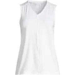 Lands' End Women's Light Weight Trimmed Tank Top