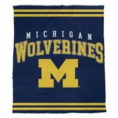 NCAA Michigan Wolverines Vintage Arch Cozy Knit Throw Blanket