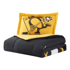 Sweet Home Collection NHL Pittsburgh Penguins Comforter & Pillow Sham Set