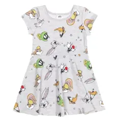SPACE JAM Looney Tunes Space Jam Sylvester Bugs Bunny Daffy Duck Girls Dress Little Kid to Big Kid 