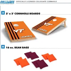 NCAA Virginia Tech Hokies 2'x3' Wood Cornhole Set