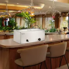 VEVOR Commercial Food Warmer, 1 x 19QT Electric Steam Table, 1200W Professional Countertop Stainless Steel Buffet Bain Marie