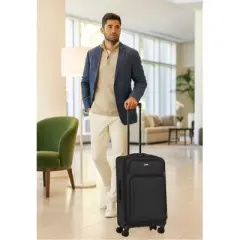 World Traveler Dejuno Jasper 20-Inch Carry-On Lightweight Expandable Spinner Luggage