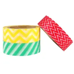 Wrapables Dancing Stripes Japanese Washi Masking Tape (Set of 3)