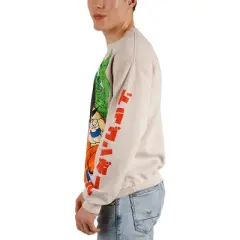 Dragon Ball Z Goku Shenron Oversize Print on Mineral Wash Tofu Sweatshirt