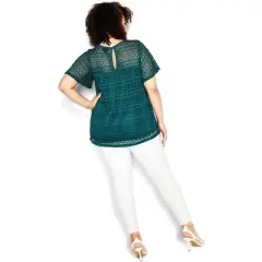 Women's Plus Size Serenity Top - teal | CITY CHIC