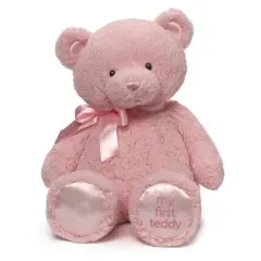 Baby GUND My First Teddy Bear, Ultra Soft Animal Plush Toy for Babies and Newborns, Pink, 18&rdquo;