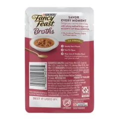 Purina Fancy Feast Seafood Bisque Flavor Broths and Accents of Real Lobster Lickable Topper Wet Cat Food - 1.4oz