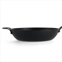 OXO 12" Steel Open Wok with Silicone Sleeve Black