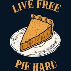 Boy's Design By Humans Live Free Pumpkin Pie Hard By dumbshirts T-Shirt