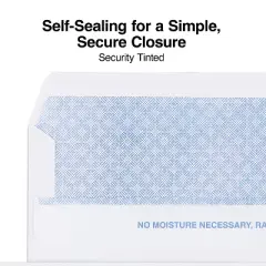 MyOfficeInnovations Self Seal Security Tinted Bus.Envelope 4 1/8" x 9 1/2" White 500/BX 511290