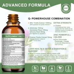 Mulittea Liver Health Liquid Drops &ndash; Potent Liver Detox & Repair &ndash; 21 Herb-Nutrient Blend for Immune & Gut Support &ndash; 2 fl.oz