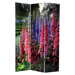 6 ft. Tall Floral Double Sided Room Divider - Oriental Furniture