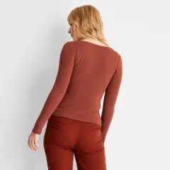 Women's Long Sleeve Sweetheart Corset Top - Future Collective&trade; with Reese Blutstein