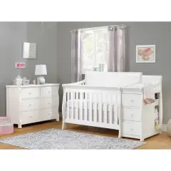 Sorelle Princeton Elite Panel Crib and Changer - White