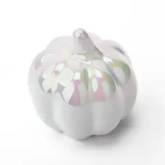 Medium Ceramic Iridescent Pumpkins White - Bullseye's Playground&trade;
