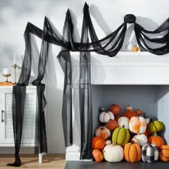 244" Large Flowing Fabric Spider Halloween Decorative Prop Black - Hyde and EEK! Boutique&trade;