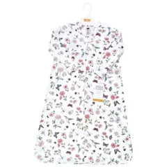 Hudson Baby Infant Girl Long Sleeve Cotton Jersey Sleeping Bag, Sack, Blanket, Hummingbird Garden