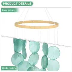 Unique Bargains Shell Sea Glass Outdoor Decorative Wind Chime 1 Pc
