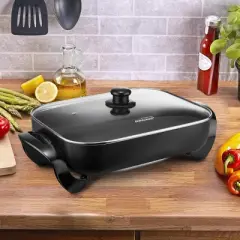 Brentwood 16 inch Electric Skillet with Glass Lid