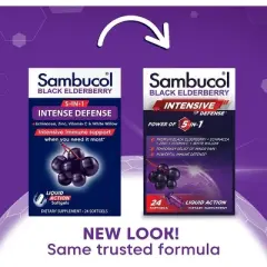 Sambucol Black Elderberry 5-in-1 Intensive Defense Softgels - 24ct