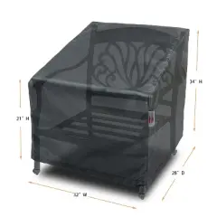 Summerset Shield Chair Cover Ultimate Protection for Your Outdoor Furniture Medium 32" x 28" x 21"/34" Mercury