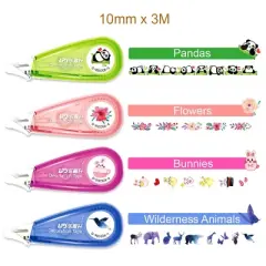 Wrapables Novelty Sticker Machine Pens, Decorative Stationery Supplies for Home Office School, Animals and Nature