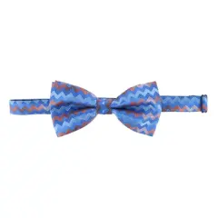 CTM Men's Zig Zag Bow Tie and Pocket Square