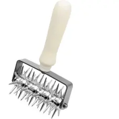 O'Creme Commercial Dough Roller Docker 4-3/4 Inch Wide with Plastic Handle