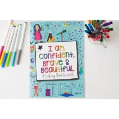 I Am Confident, Brave & Beautiful Coloring Book - Hopscotch Girls: Creative Thinking for Kids, 24 Pages, Ages 4+