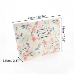 Unique Bargains Women Durable Drawstring Cosmetic Bag Beige 1 Pc