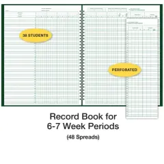 Ward Ward 38 Name Class Record Book (6-7 Week Periods)
