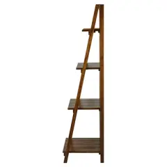 60" Folding Slatted Bookcase-4 Shelf