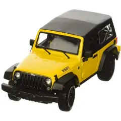 2014 Jeep Wrangler Willys Yellow 1/18 Diecast Model Car by Maisto
