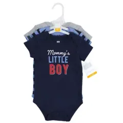Hudson Baby Infant Boy Cotton Bodysuits, Mommys Little Boy