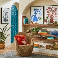 (Set of 3) 24" x 30" Reductive Floral Framed Wall Canvas - Opalhouse&trade; designed with Jungalow&trade;