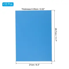 Unique Bargains Un-Punched A4 Letter Size Clear PVC Binding Covers 10 Pcs 8.3"x11.7"