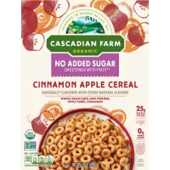 Cascadian Farm No Added Sugar Cinnamon Apple Breakfast Cereal - 12oz