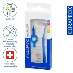 Curaprox CPS Prime Start Mixed Set, Interdental Brush Starter Kit for Gentle and Effective Between-Teeth Cleaning