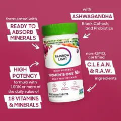 Rainbow Light Women's One 50+ Multivitamin 120ct