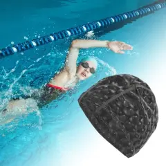 Unique Bargains PU Cube Pattern Swimming Cap 1 Pc