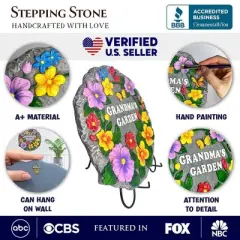Grandma&rsquo;s Garden Floral Stepping Stone, 9.5" Decorative Outdoor Decoration| OrnamentallyYou
