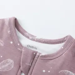 Owlivia Bamboo Rayon Baby Sleep Sack Sleeping Bag 1.0 TOG -Feather Mauve