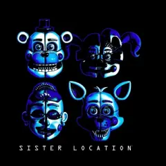 Five Nights at Freddy's Sister Location Shadow Faces Boy's Black T-shirt