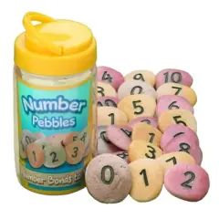 Yellow Door Number Pebbles, Set of 22