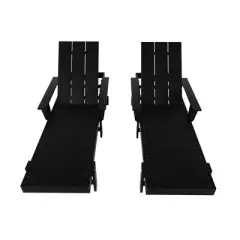 WestinTrends Ashore 2 Piece Reclining Chaise Lounge With Arms & Wheels