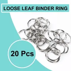 Unique Bargains Office Home Metal Loose Leaf Binder Ring Book Ring Binder Rings 20 x 2mm 20 Pcs