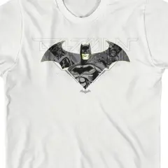 Batman Robin Nightwing Line Art White T-Shirt Toddler Boy to Youth Boy
