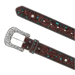 Ariat Women's Western Belt with Turquoise Inlays